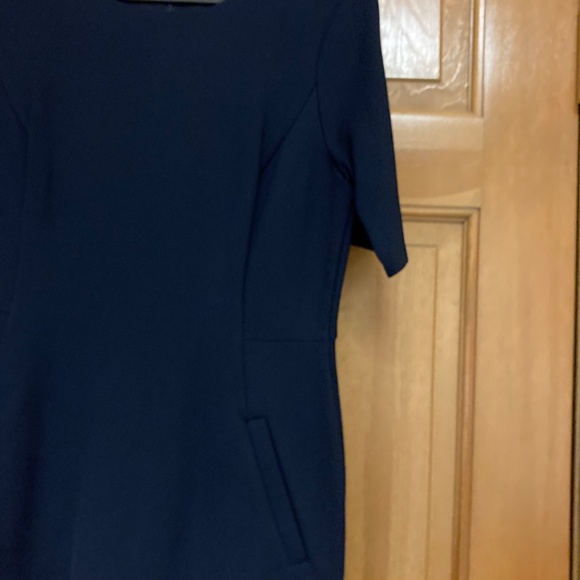 Land’ End Ponte Sheath Dress, Navy, 8P - Picture 3 of 7